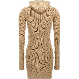 Beige Wool Short Dress