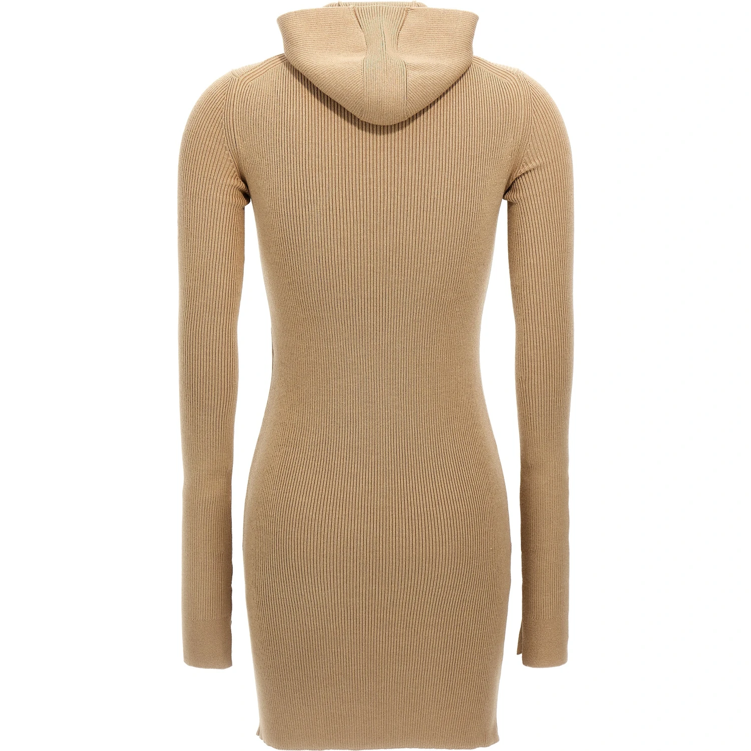 Beige Wool Short Dress
