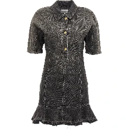 Black Cotton Short Dress