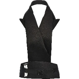 Black Silk Sleeveless Jacket