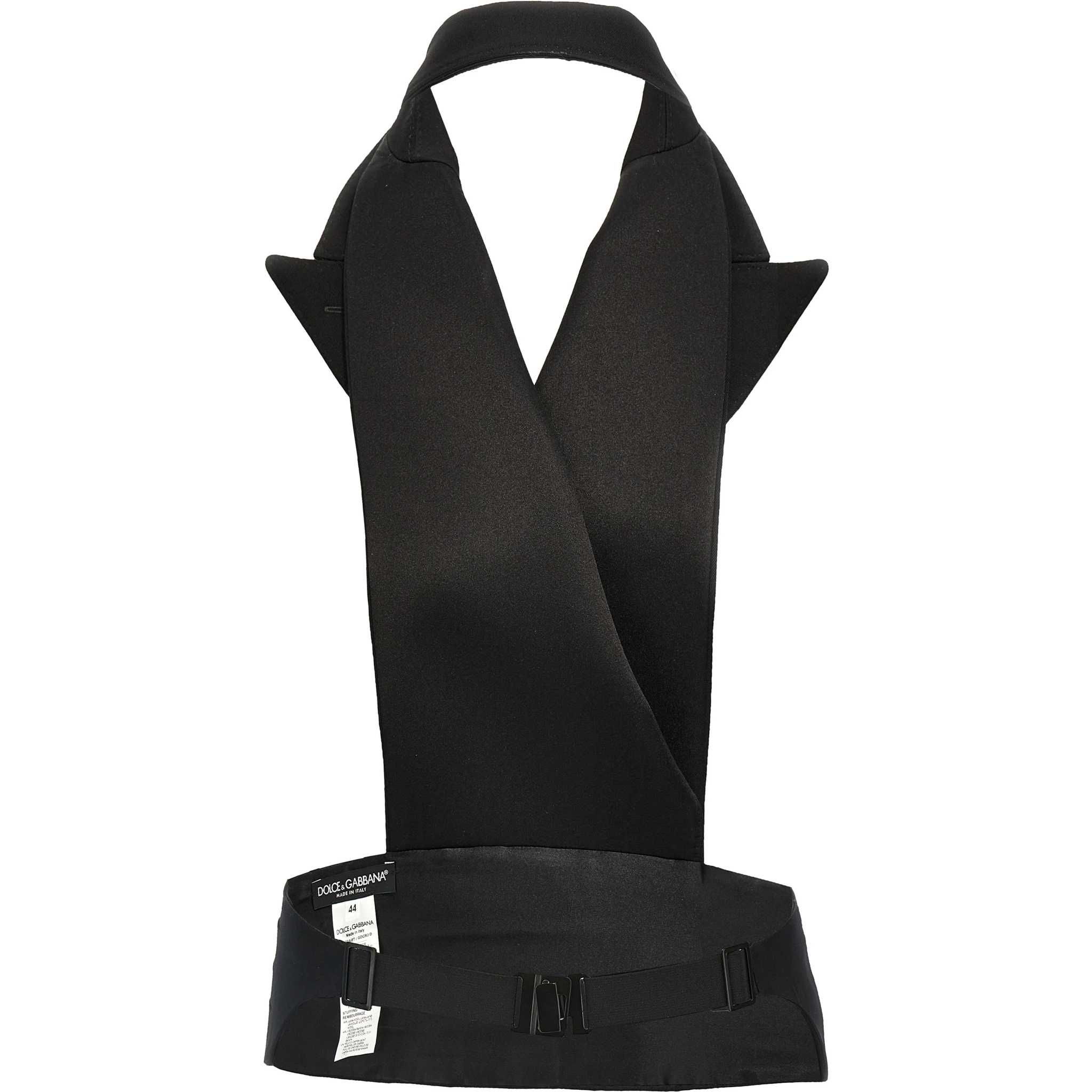 Black Silk Sleeveless Jacket