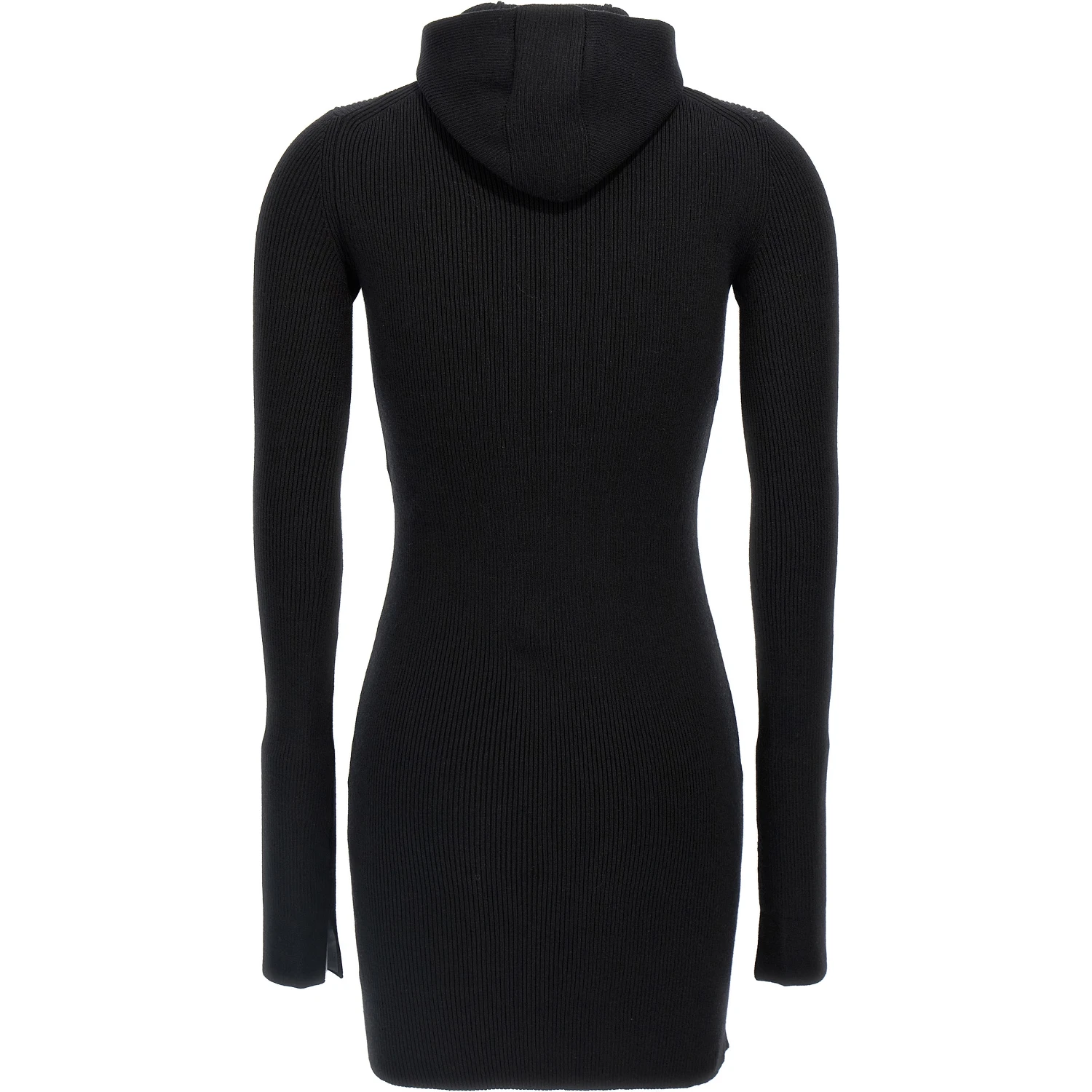 Black Wool Short Dress
