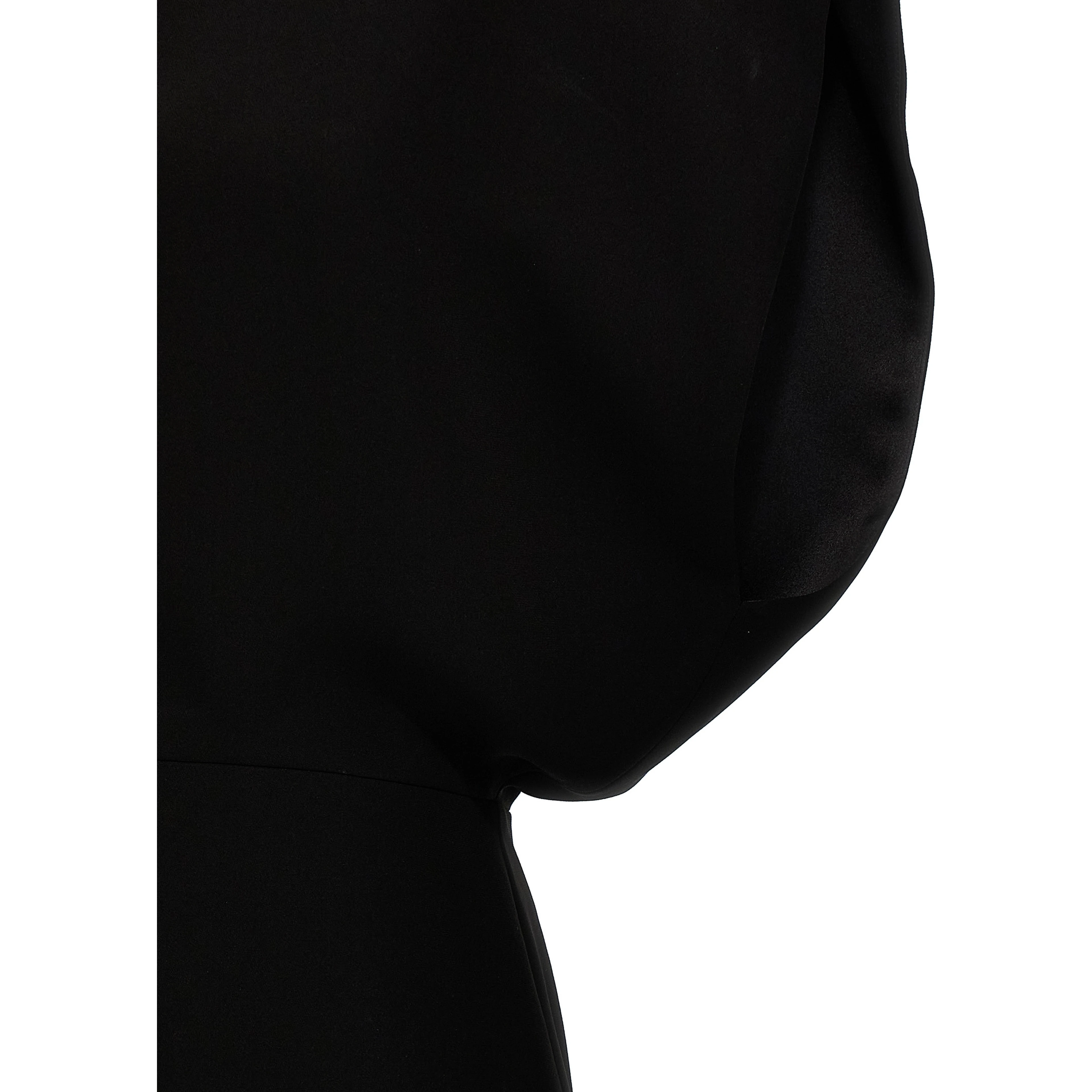 Black Triacetate Short Dress