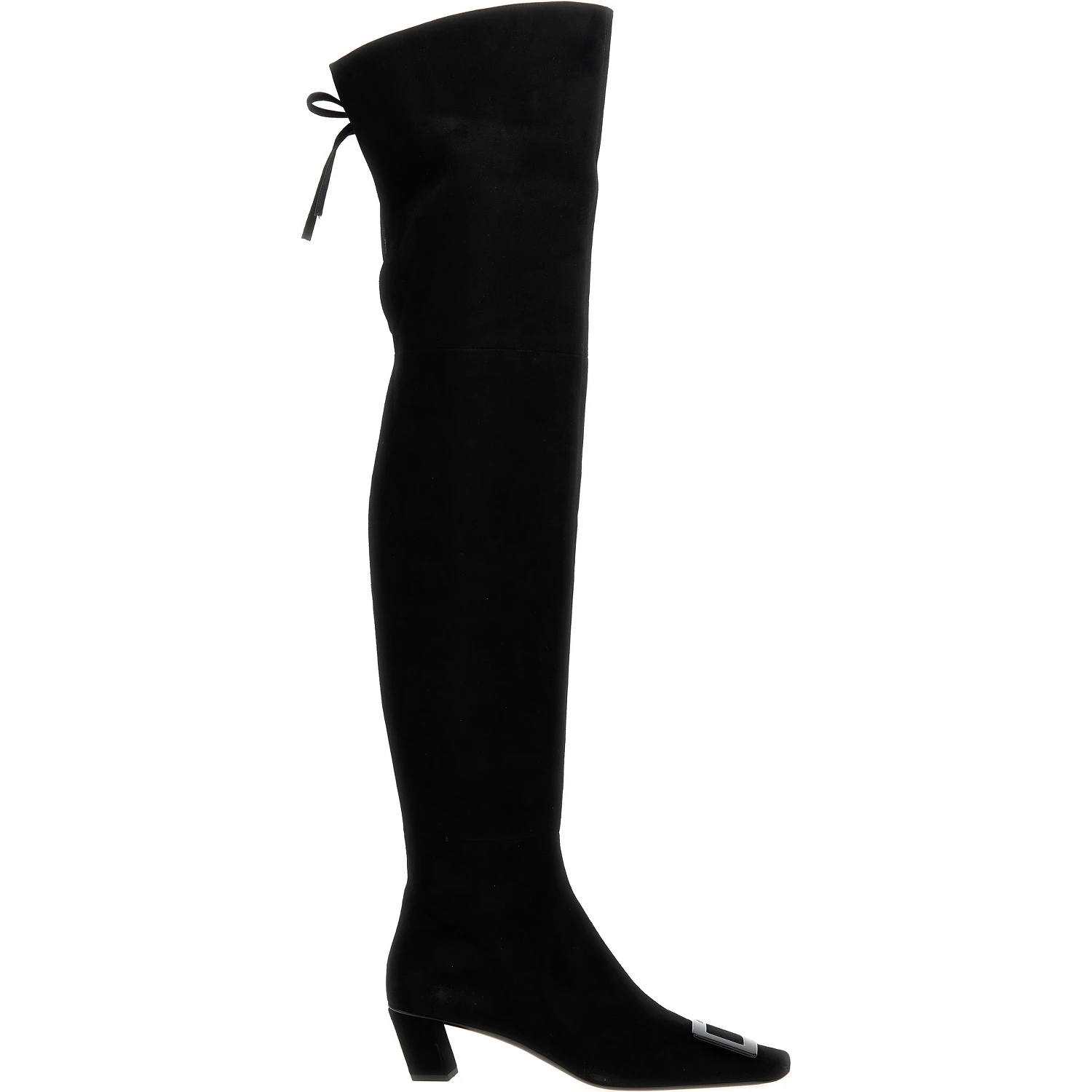 Black Goatskin Over The Knee