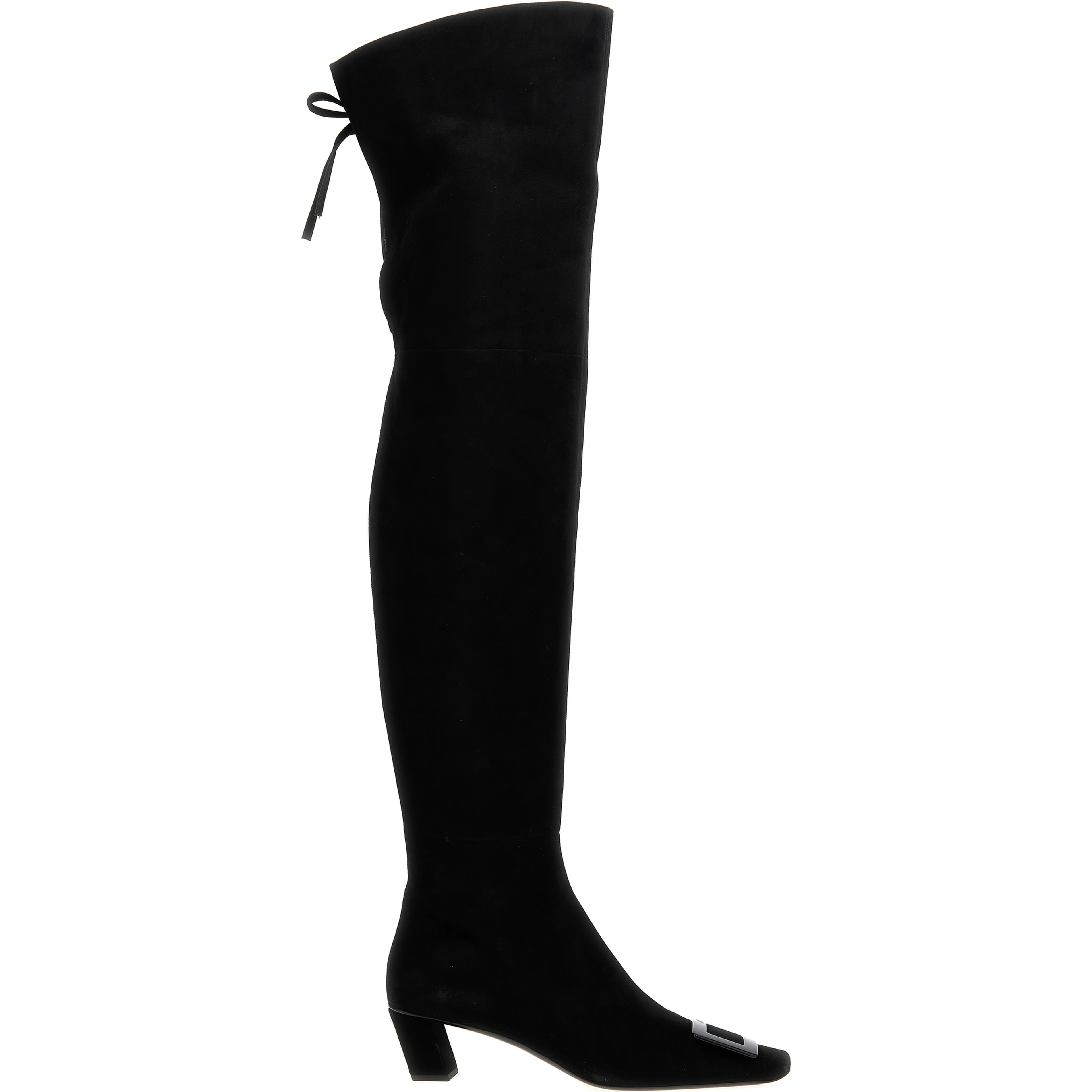 Black Goatskin Over The Knee