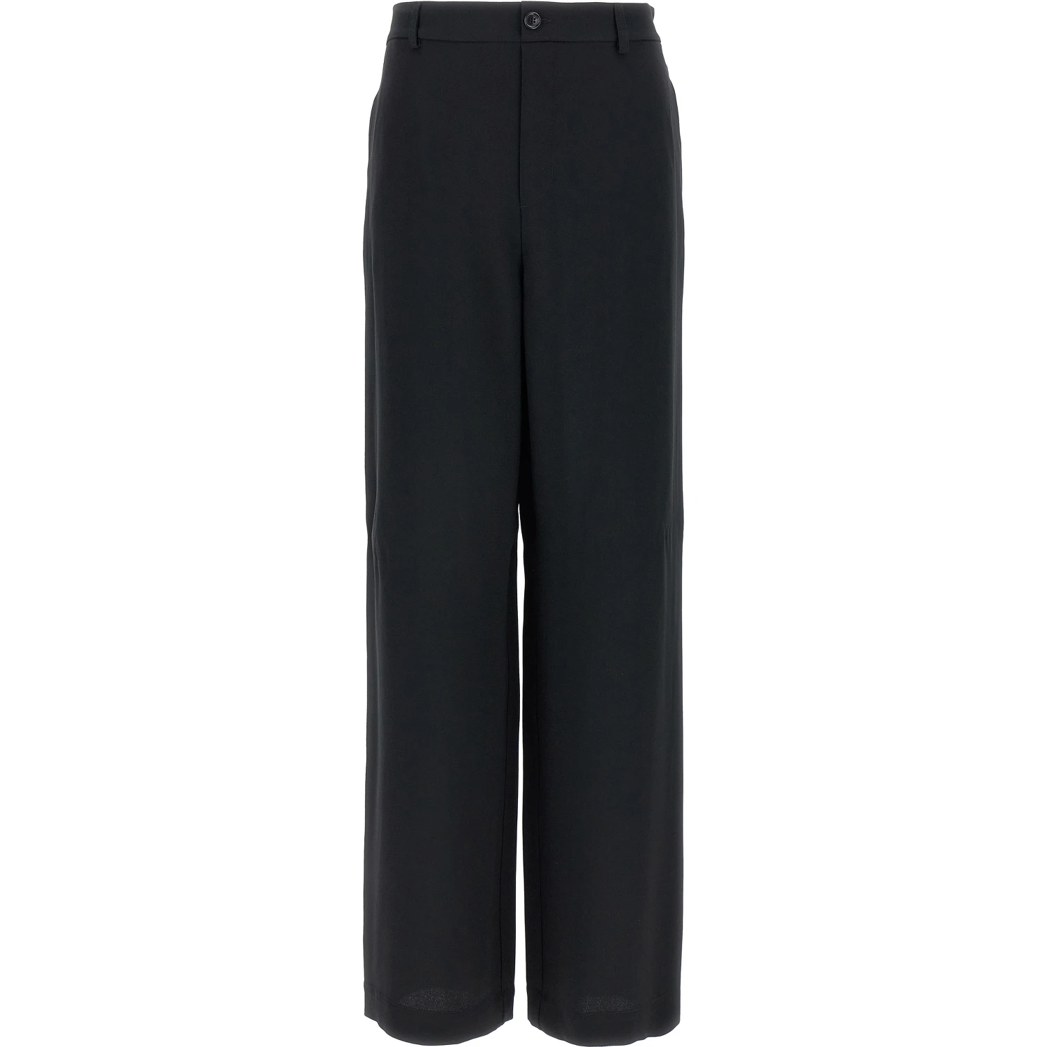 Black Acetate Casual Pants