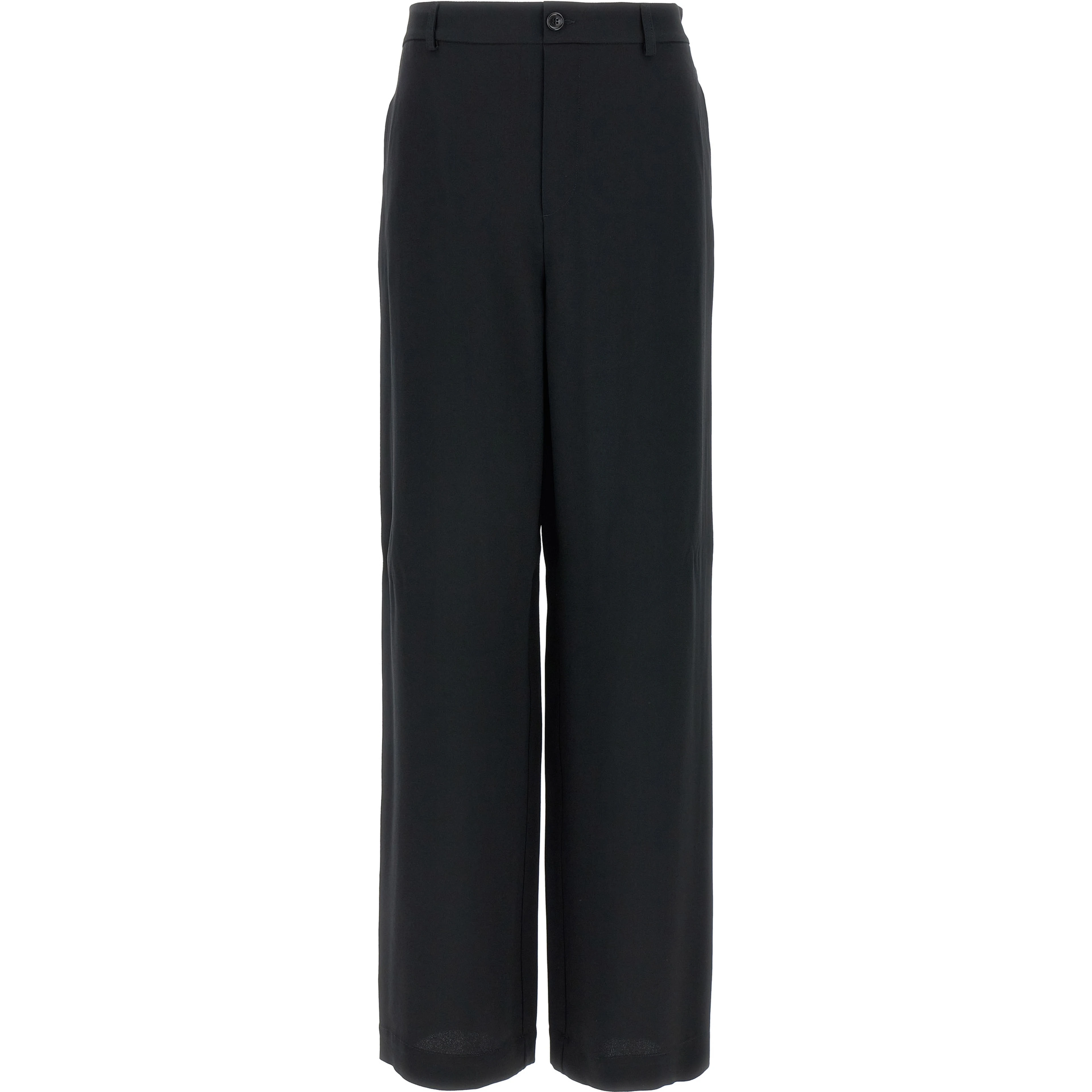 Black Acetate Casual Pants