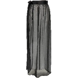 Black Silk Mini Skirt