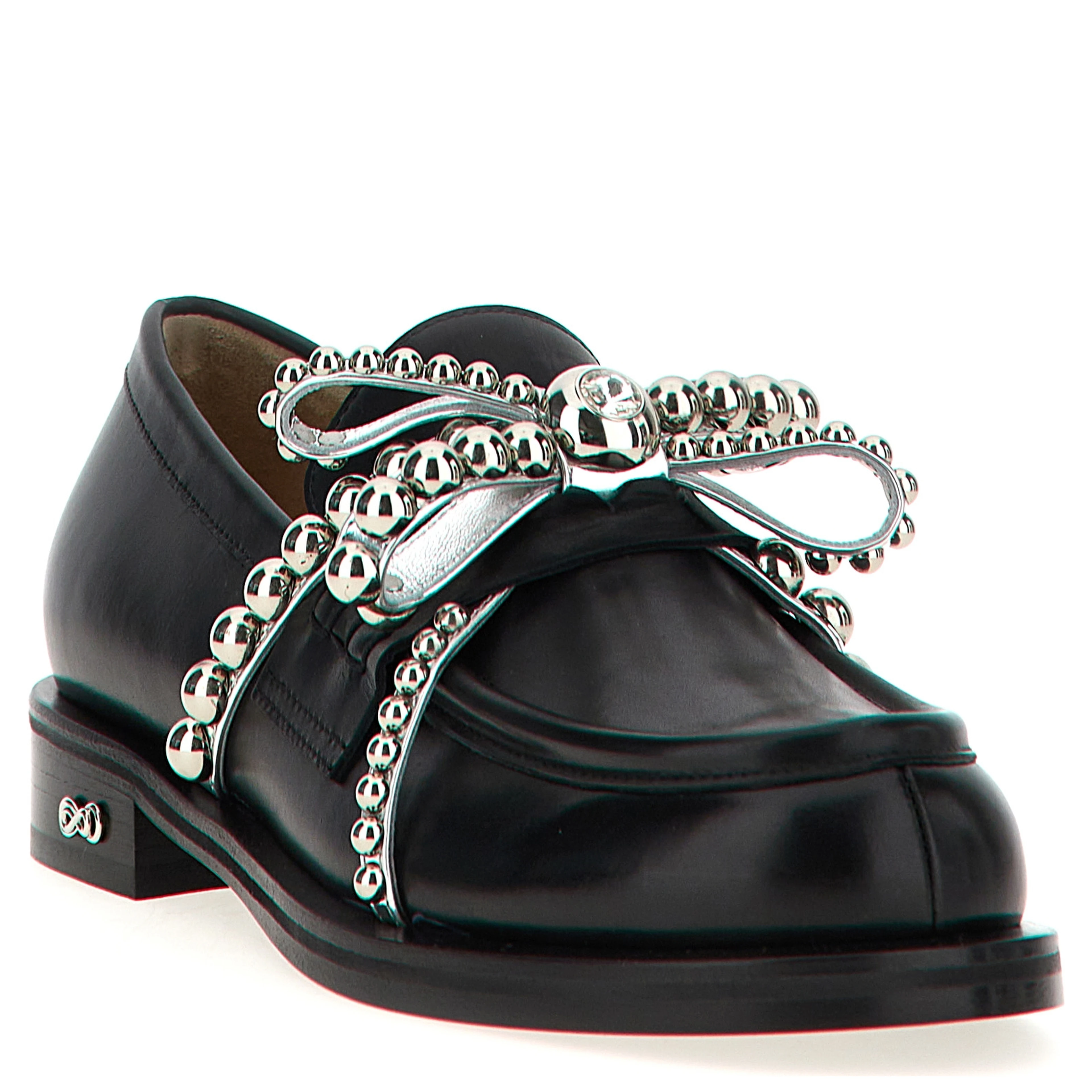 Black Leather Slip-On Loafers