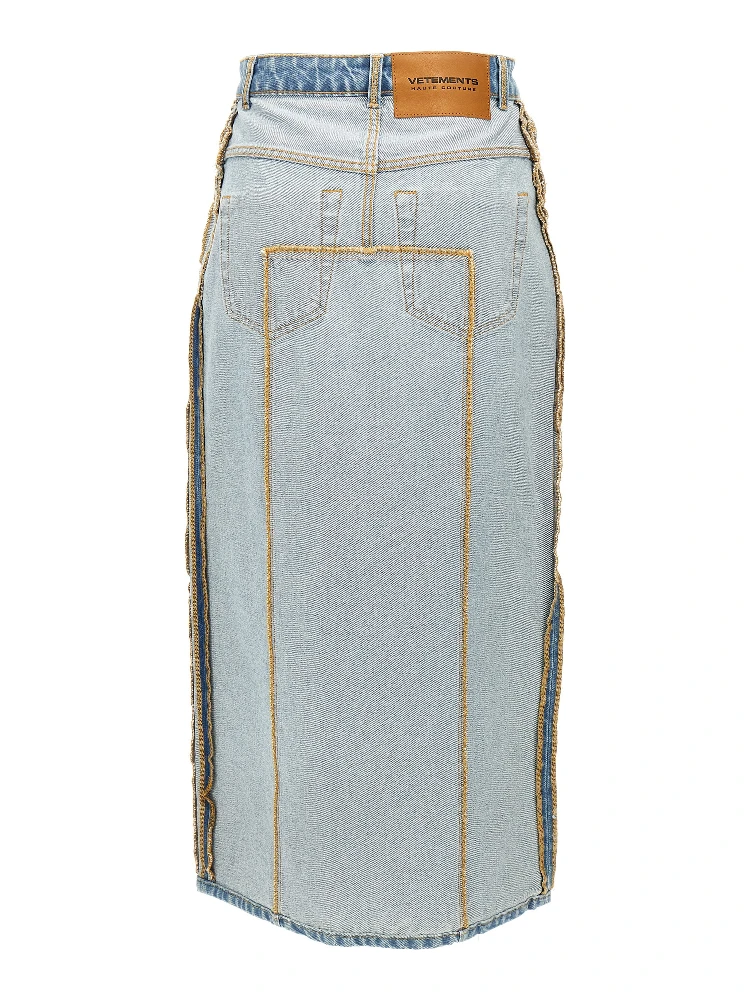 Blue Cotton Mini Skirt alternative