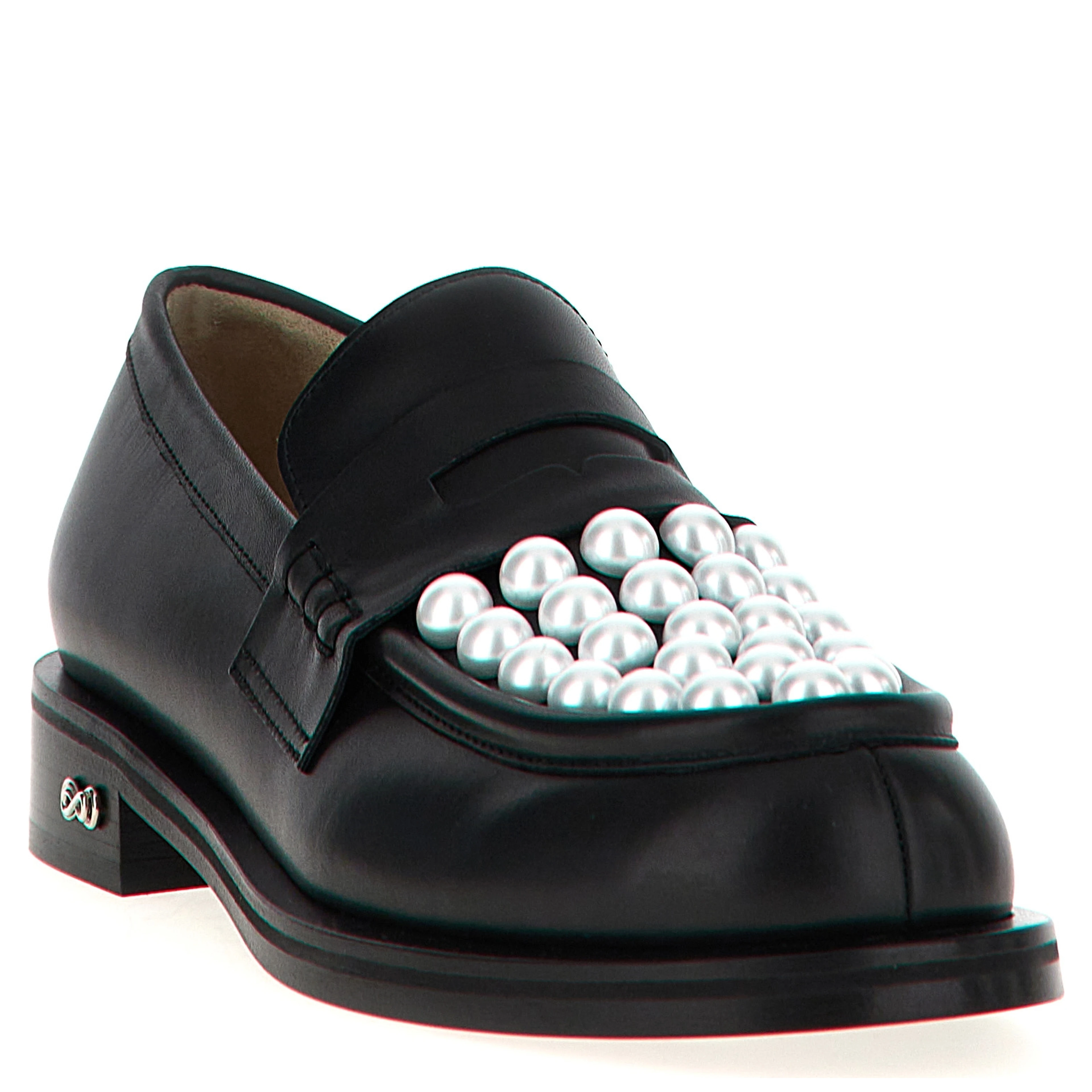 Bicolor Calfskin Slip-On Loafers