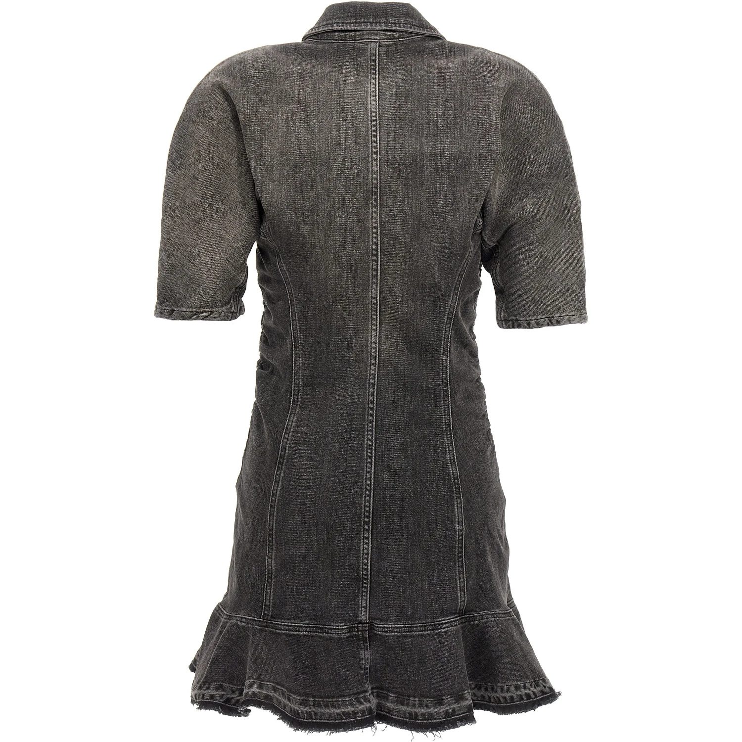 Black Cotton Short Dress