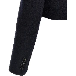 Blue Wool Full-Length Jacket
