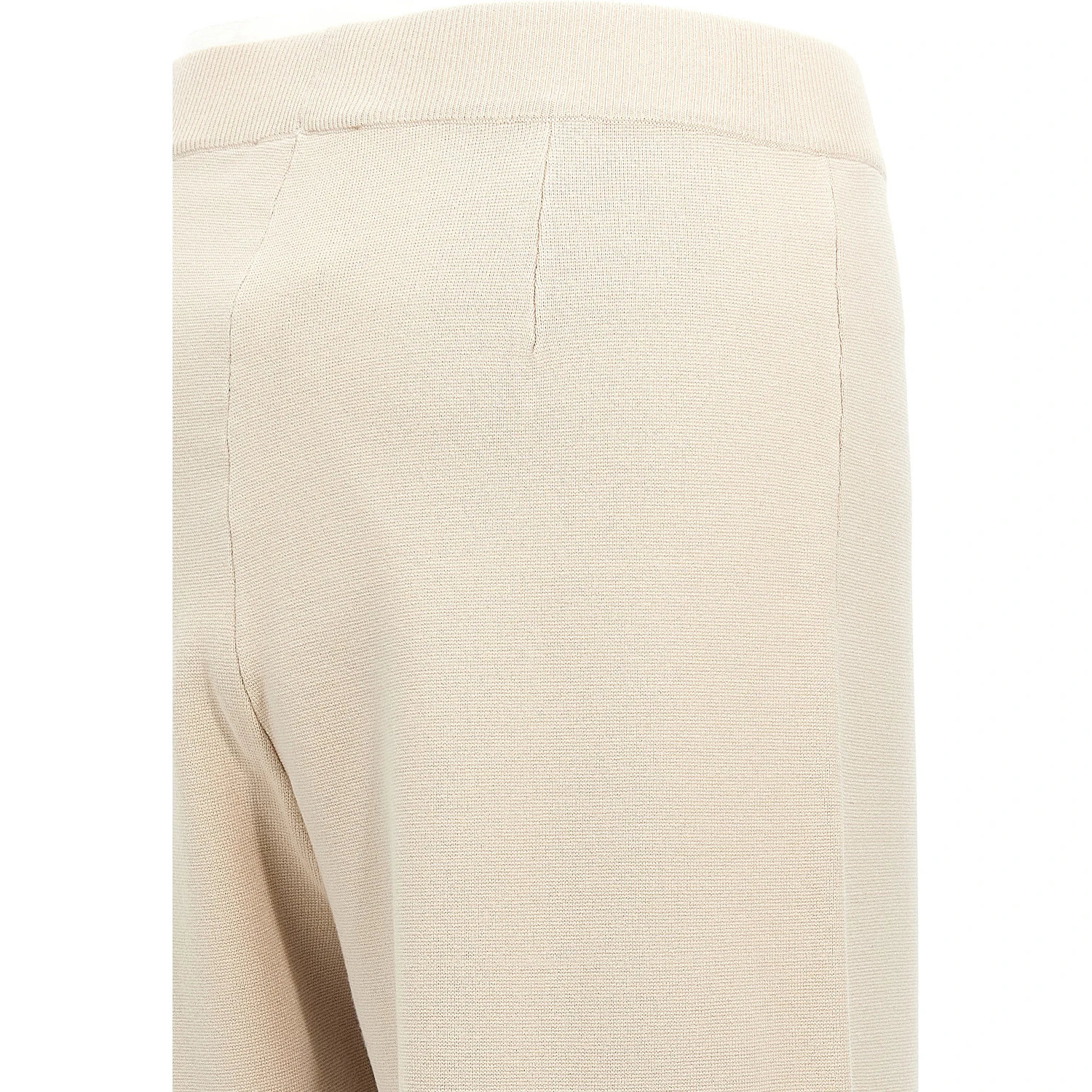 Beige Viscose Casual Pants