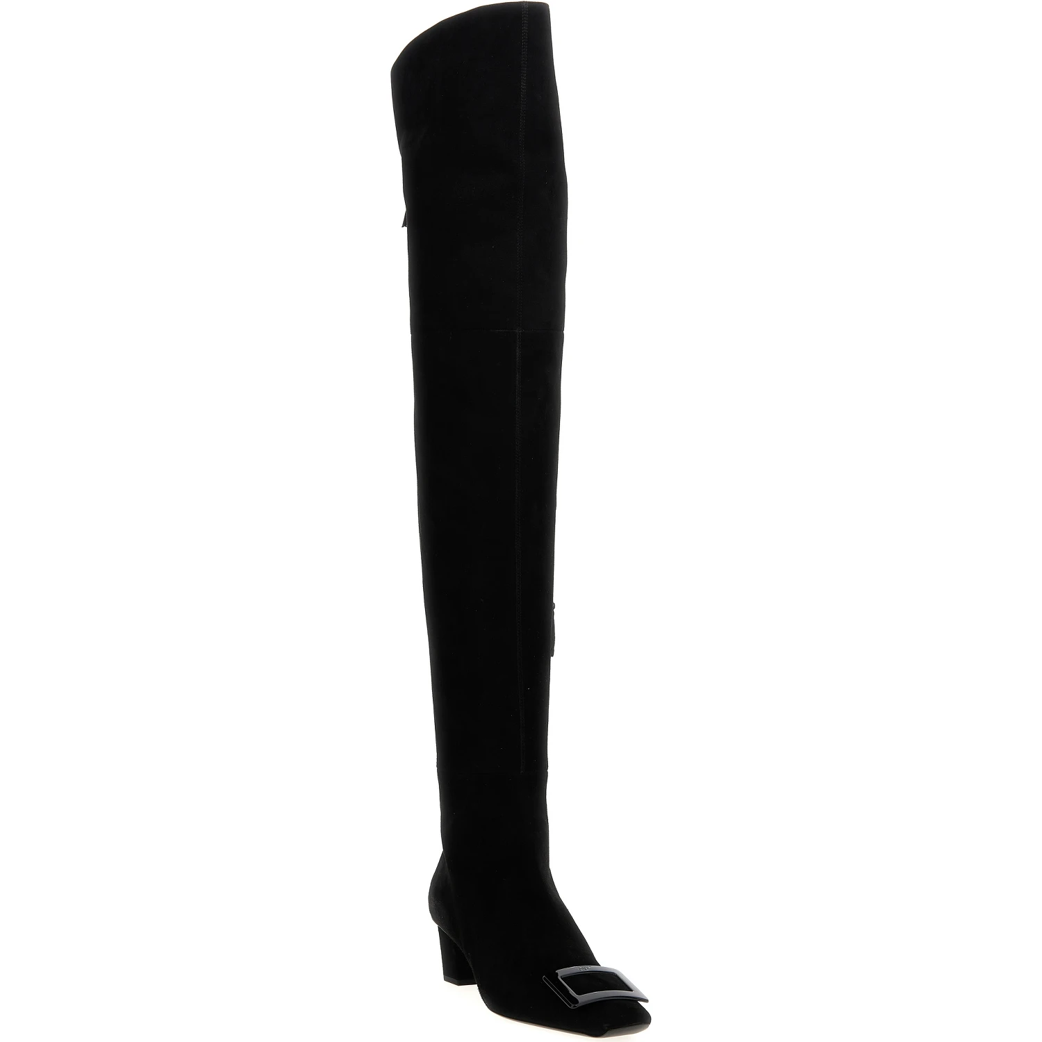 Black Goatskin Over The Knee