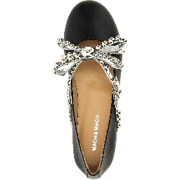 Black Leather Ballet Flats