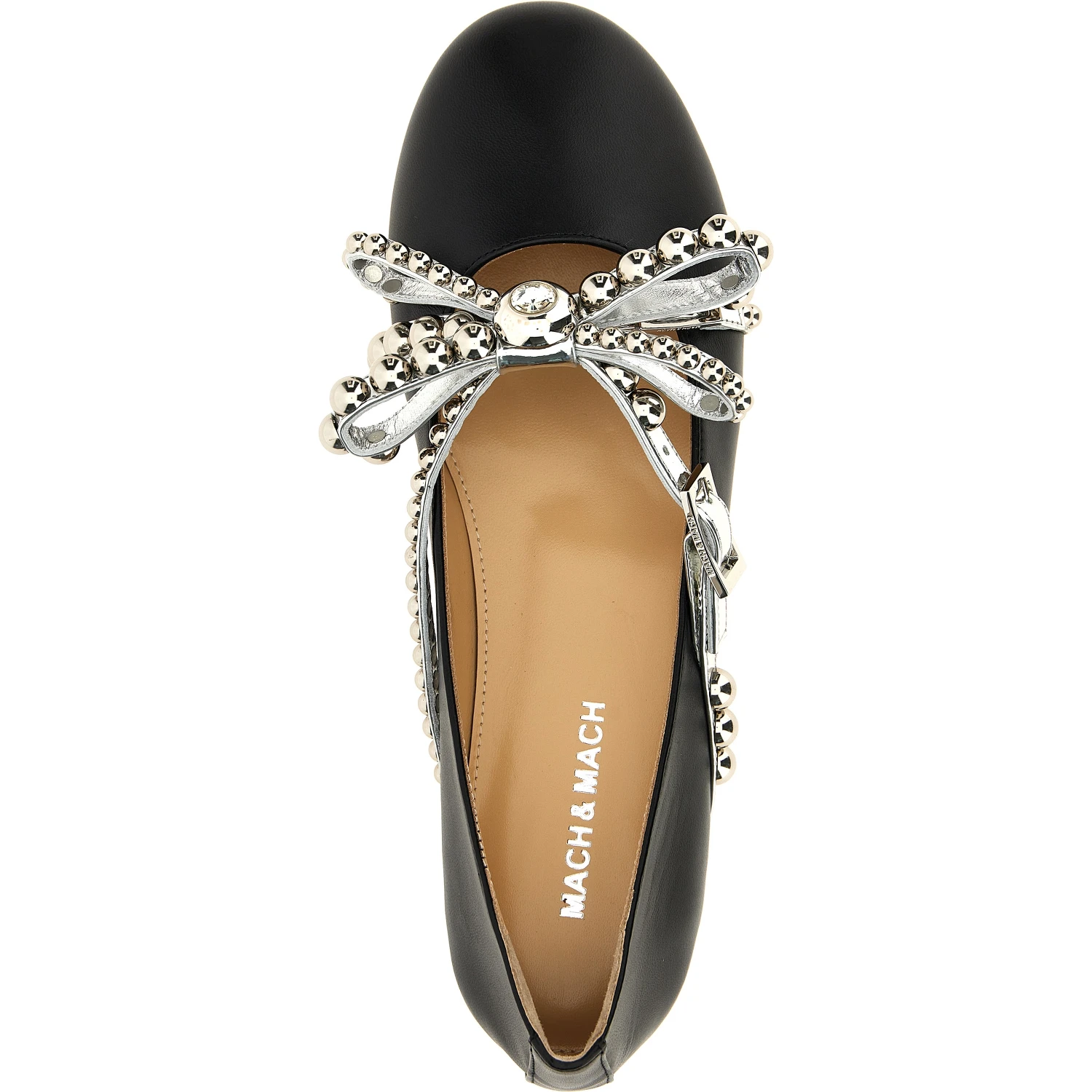 Black Leather Ballet Flats
