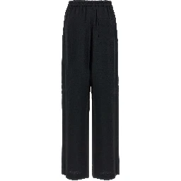 Black Acetate Casual Pants