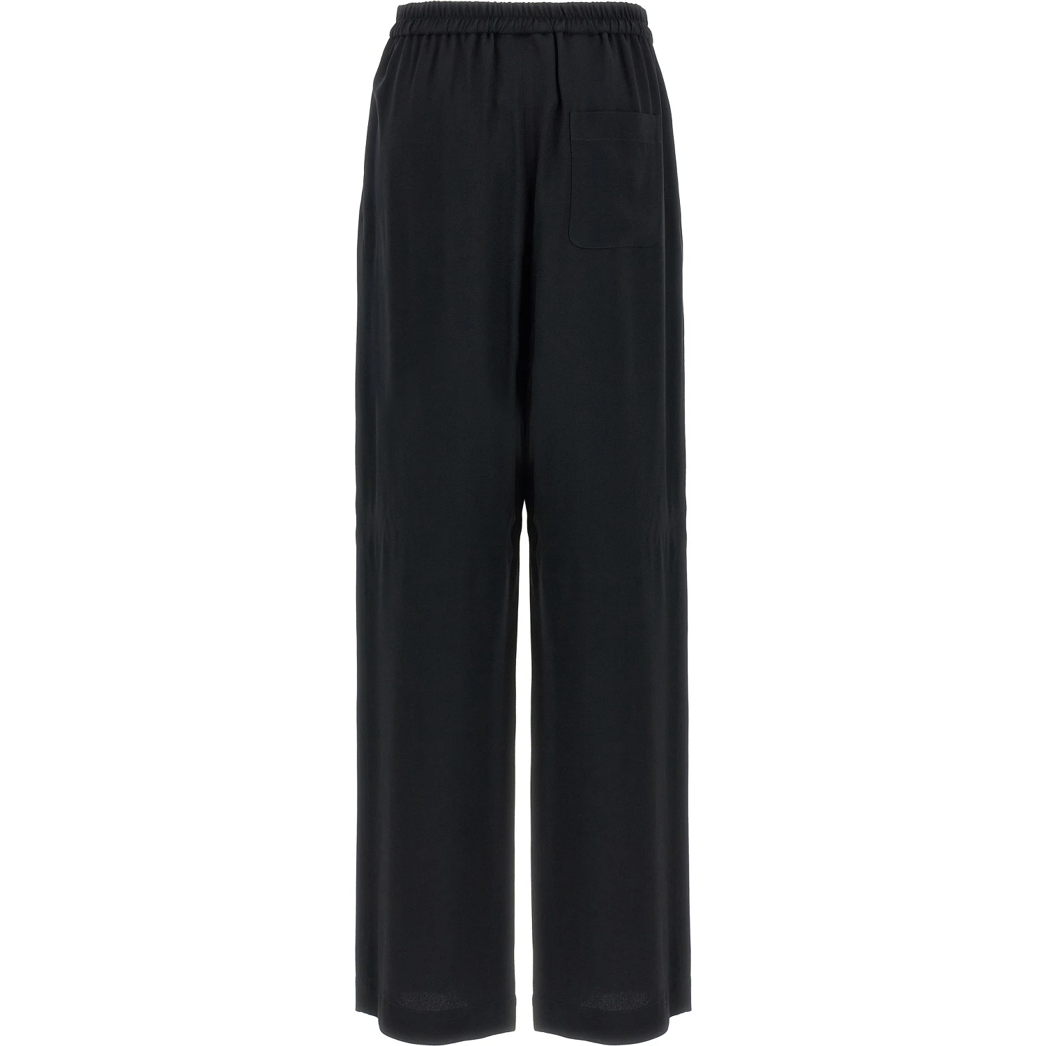 Black Acetate Casual Pants