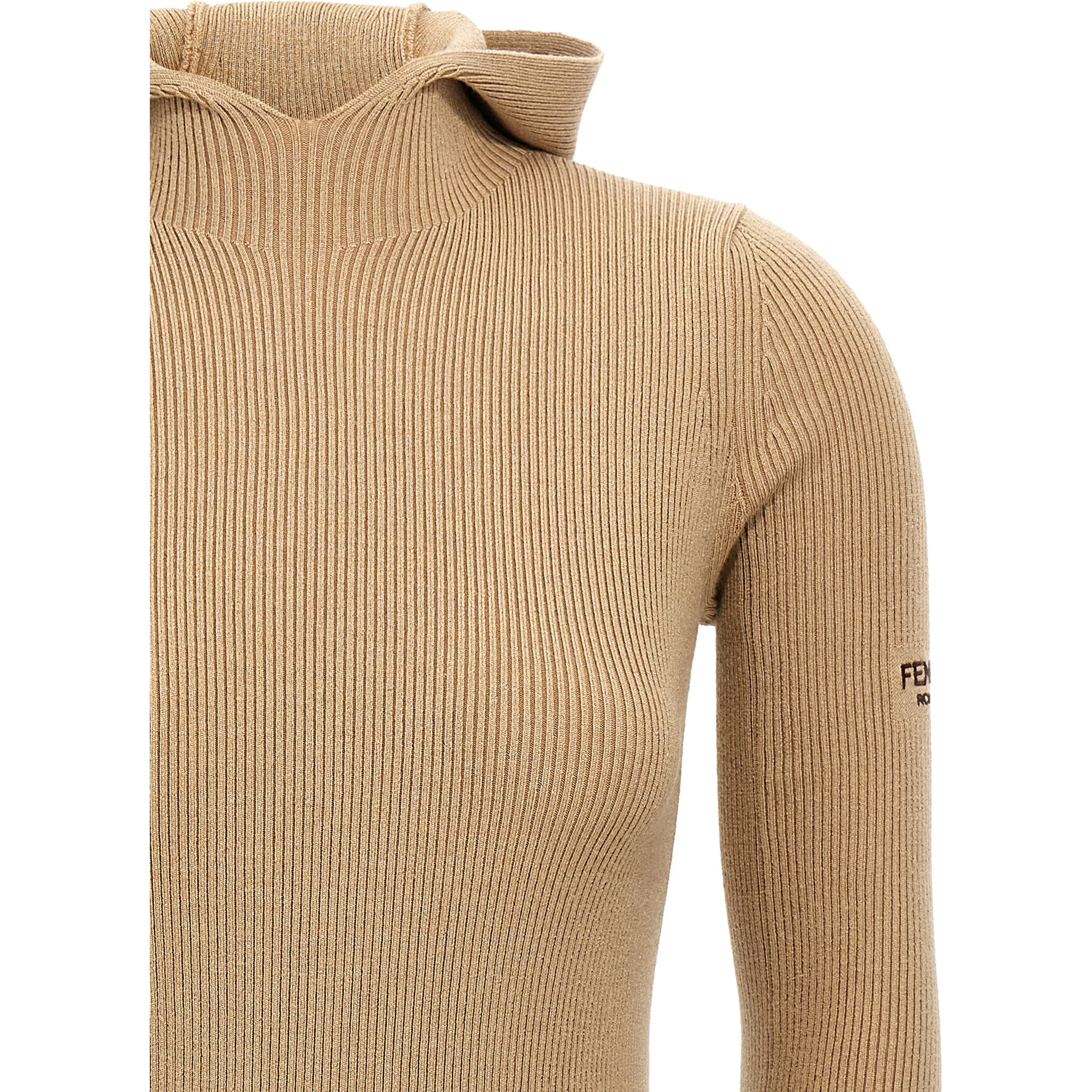 Beige Wool Short Dress