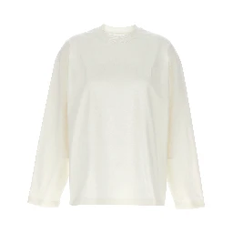 White Cotton Long Sleeve T-Shirt