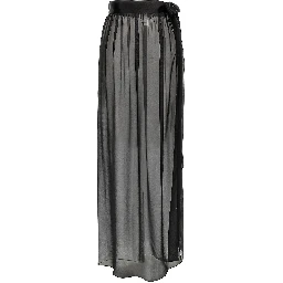 Black Silk Mini Skirt