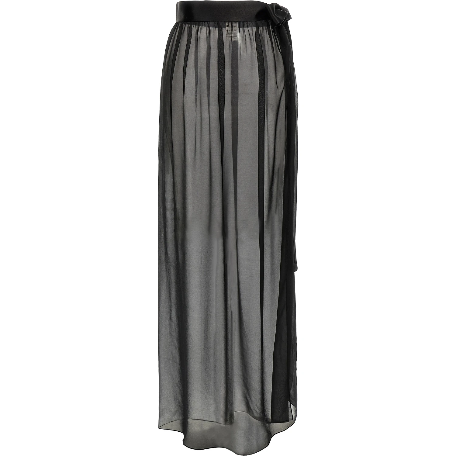 Black Silk Mini Skirt