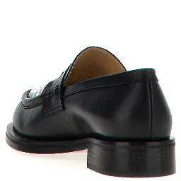 Bicolor Calfskin Slip-On Loafers