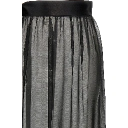 Black Silk Mini Skirt