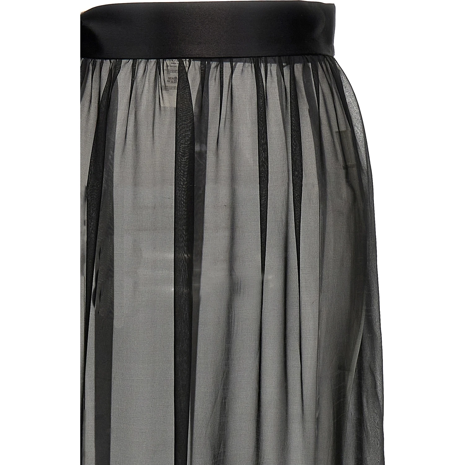 Black Silk Mini Skirt