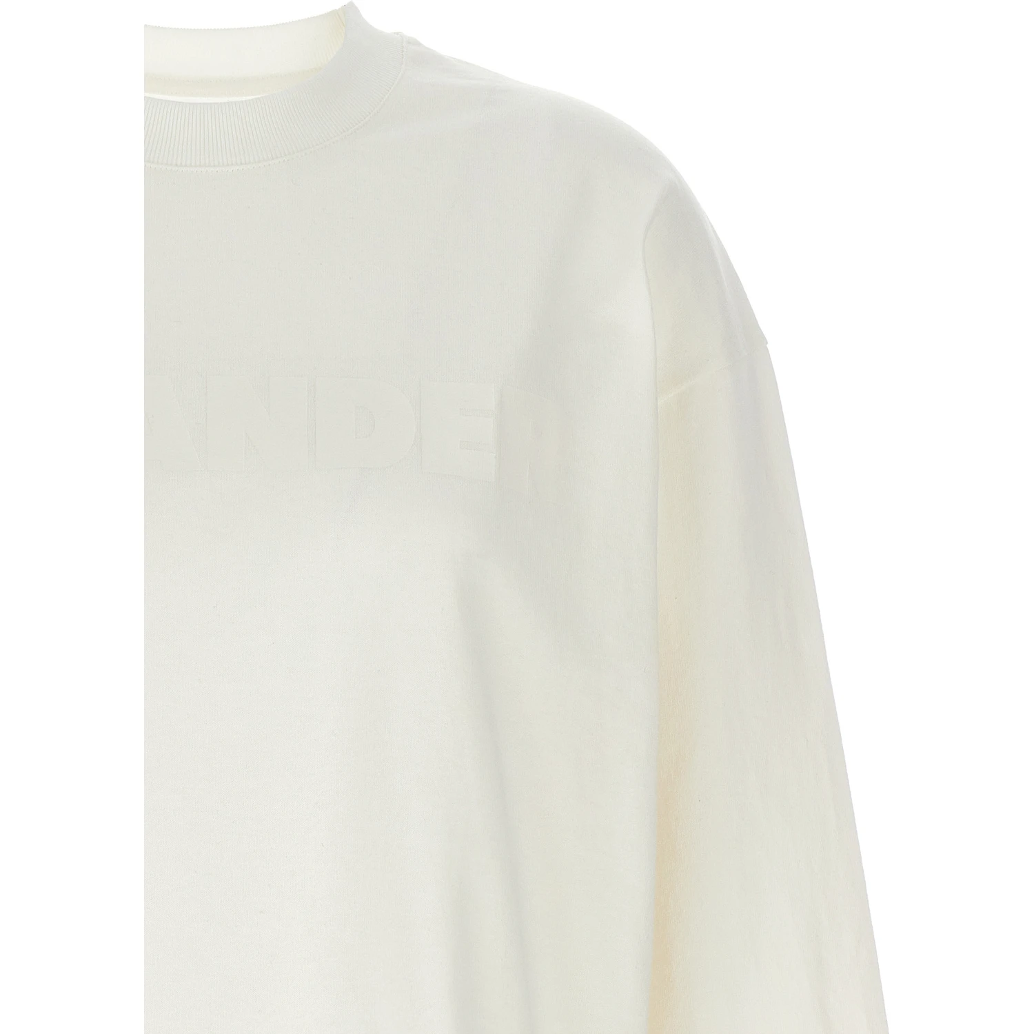 White Cotton Long Sleeve T-Shirt