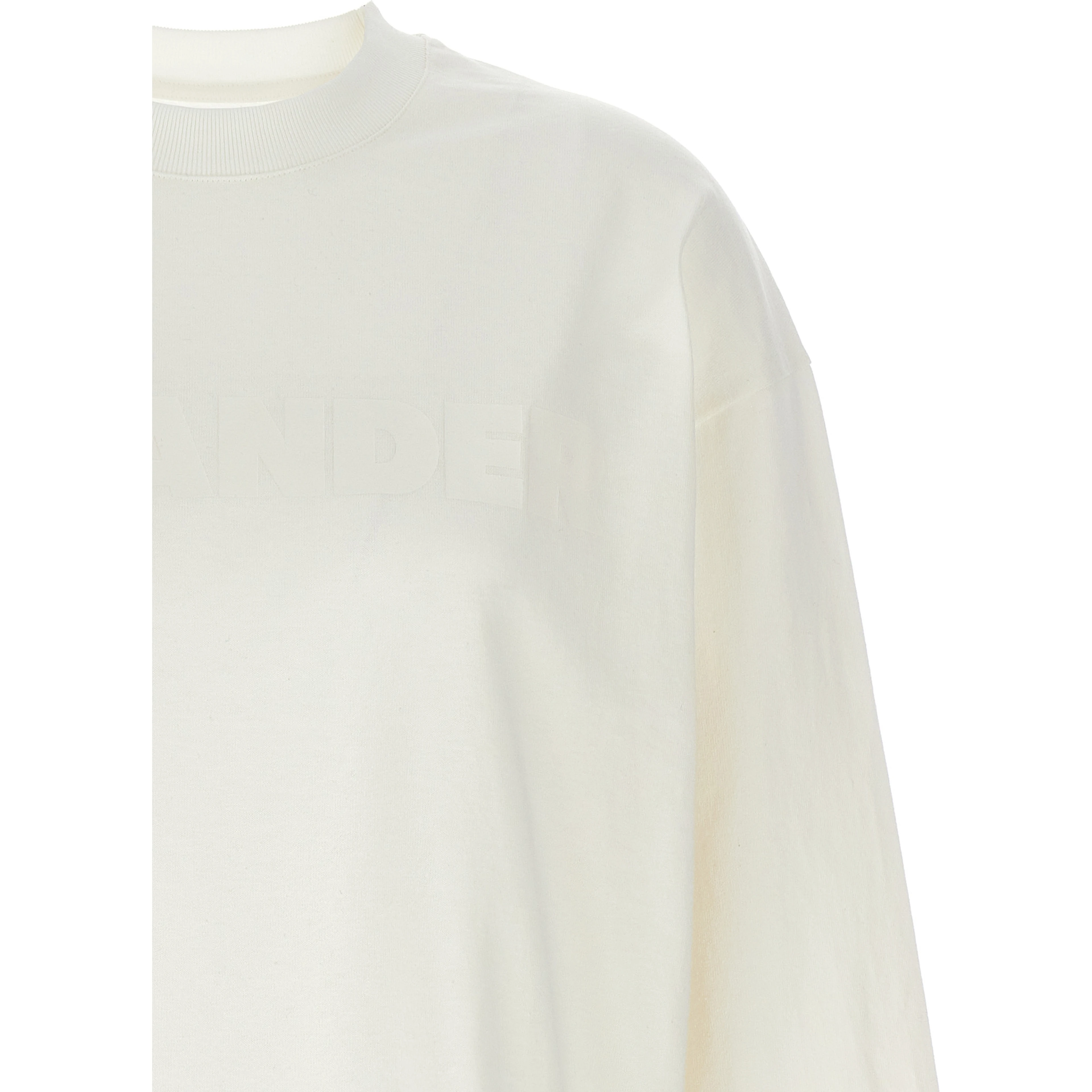 White Cotton Long Sleeve T-Shirt