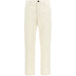 White Cotton Casual Pants