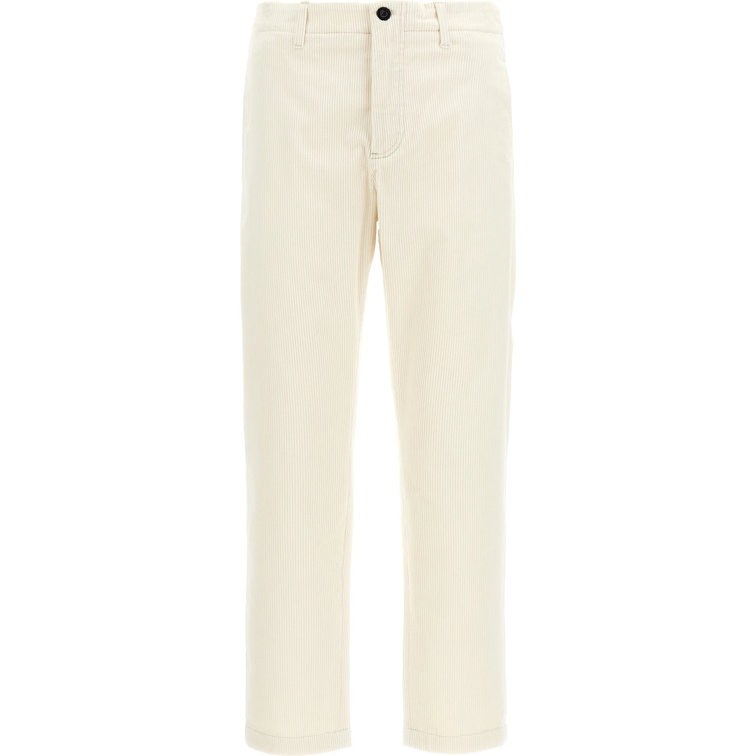 White Cotton Casual Pants
