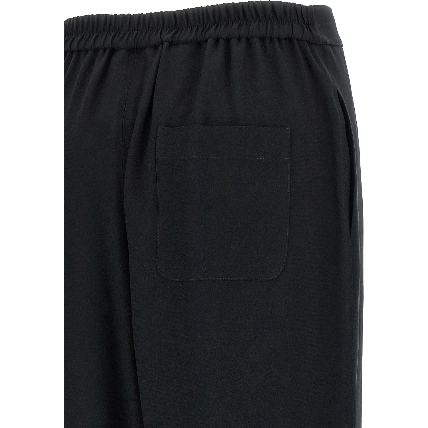 Black Acetate Casual Pants