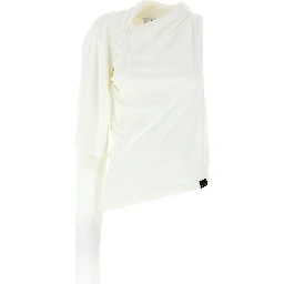 White Cotton Long Sleeve T-Shirt