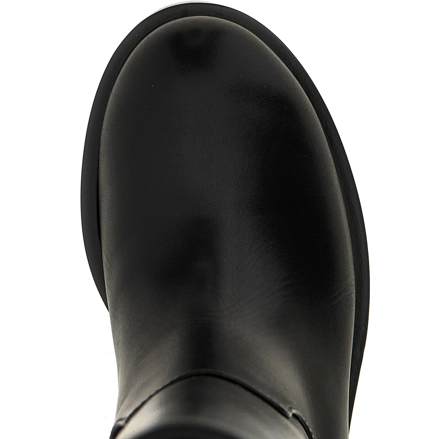 Black Calfskin Over The Knee