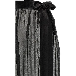 Black Silk Mini Skirt