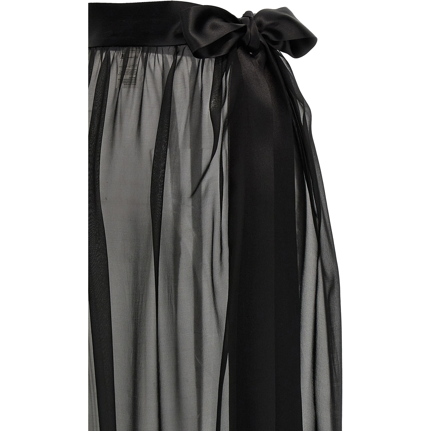 Black Silk Mini Skirt