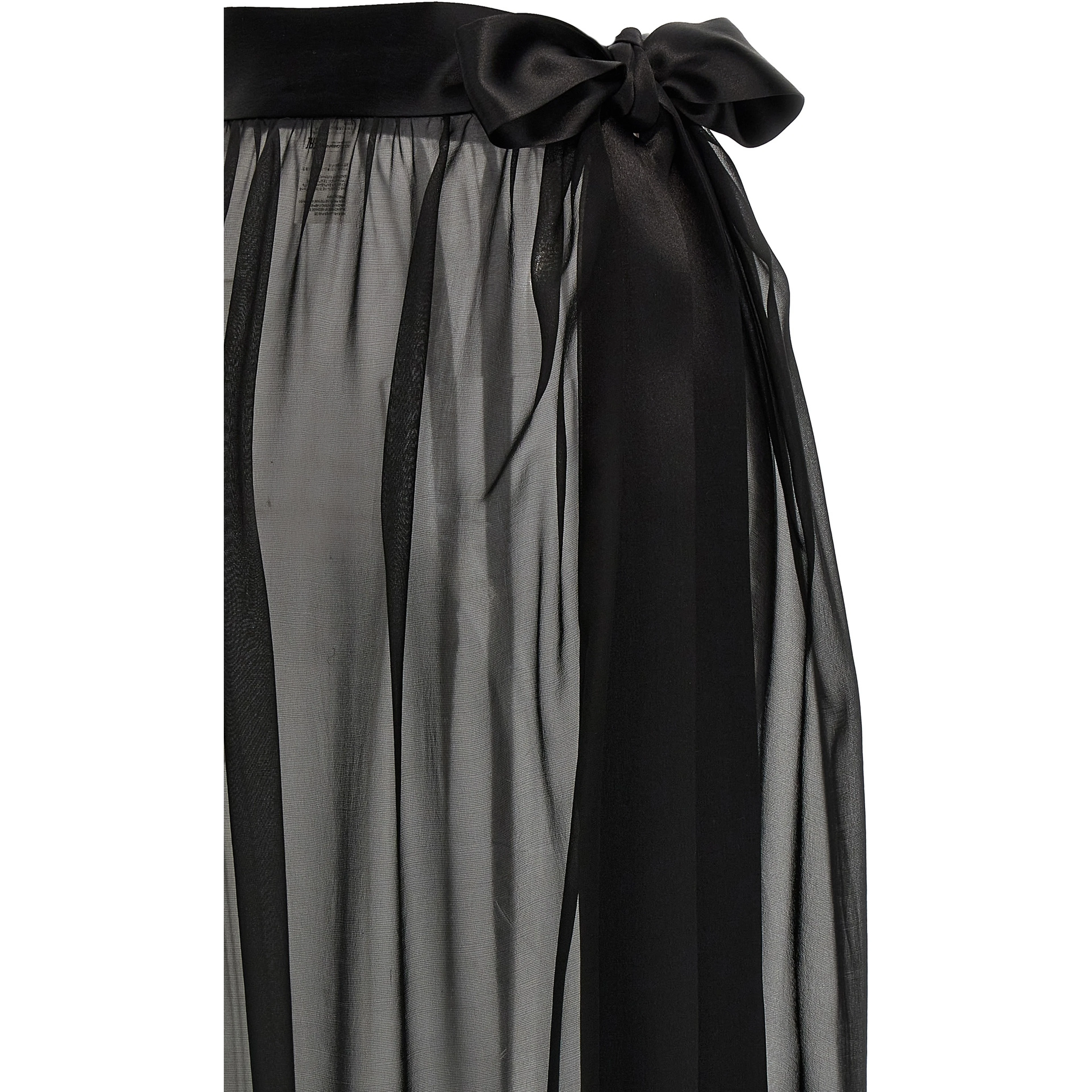 Black Silk Mini Skirt