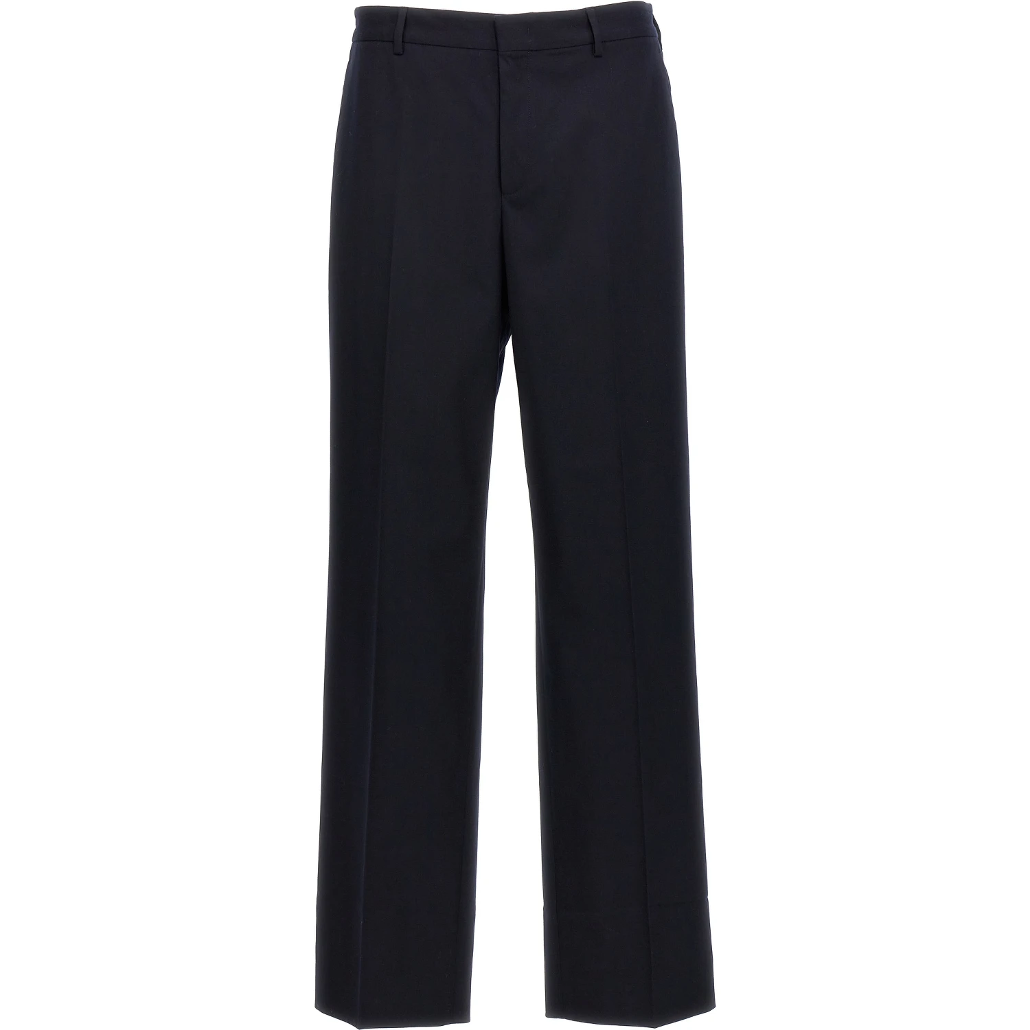 Blue Polyethylene Casual Pants