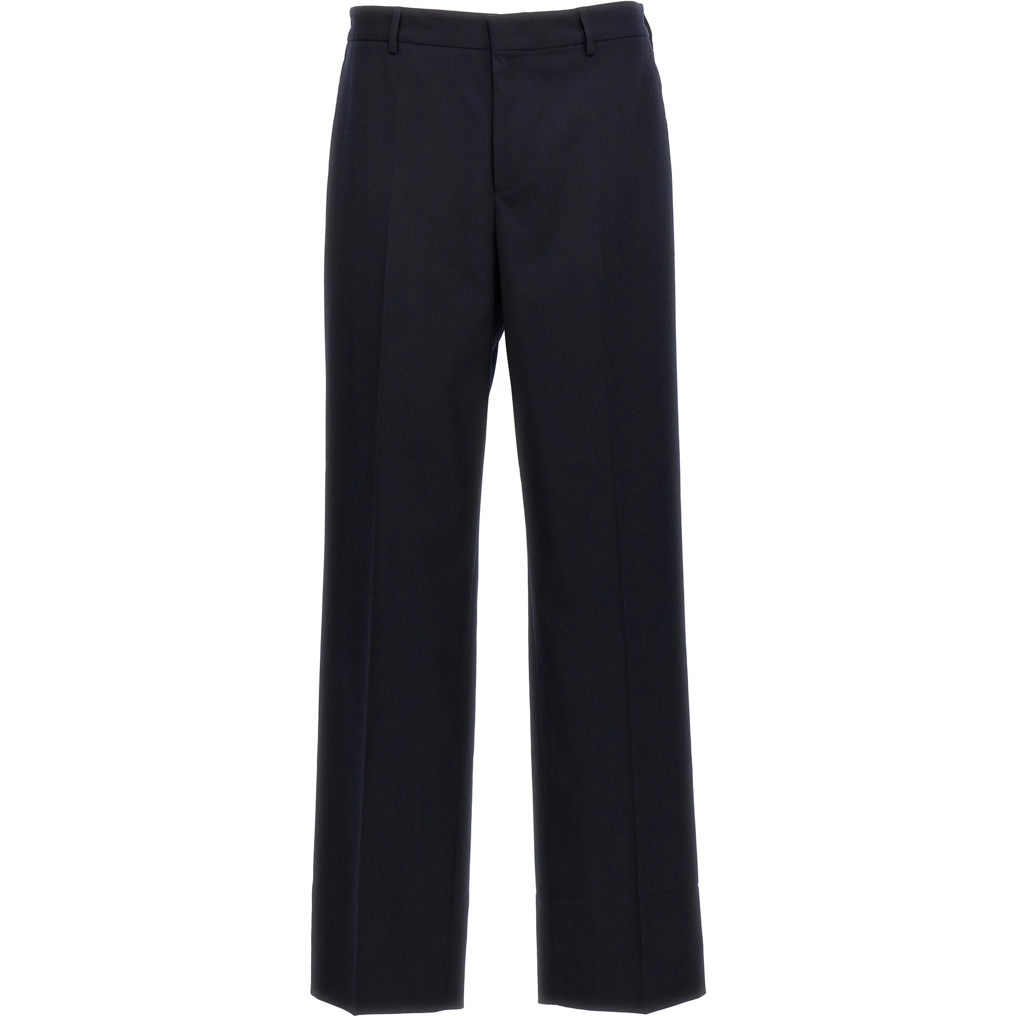 Blue Polyethylene Casual Pants