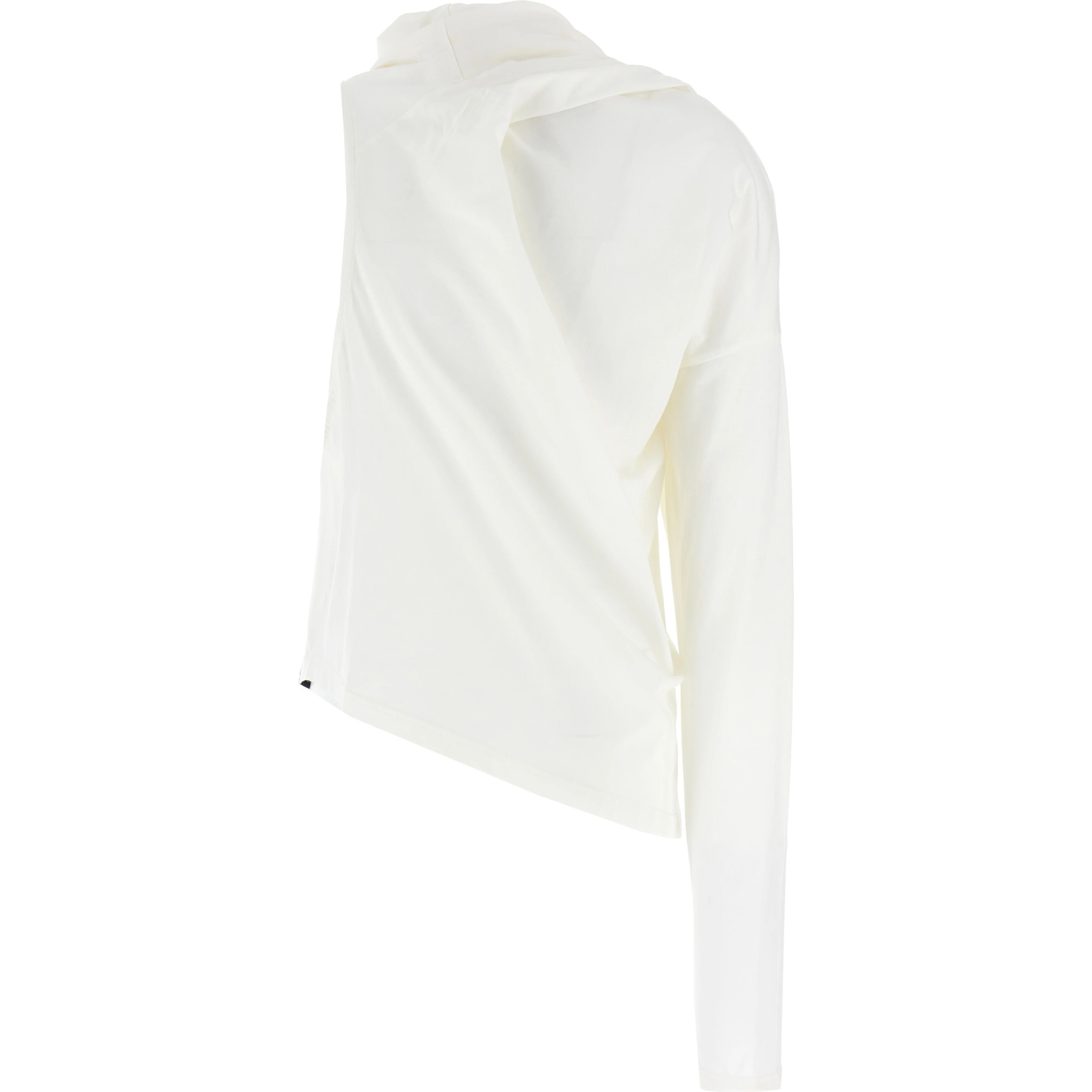 White Cotton Long Sleeve T-Shirt