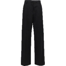 Black Virgin Wool Dress Pants