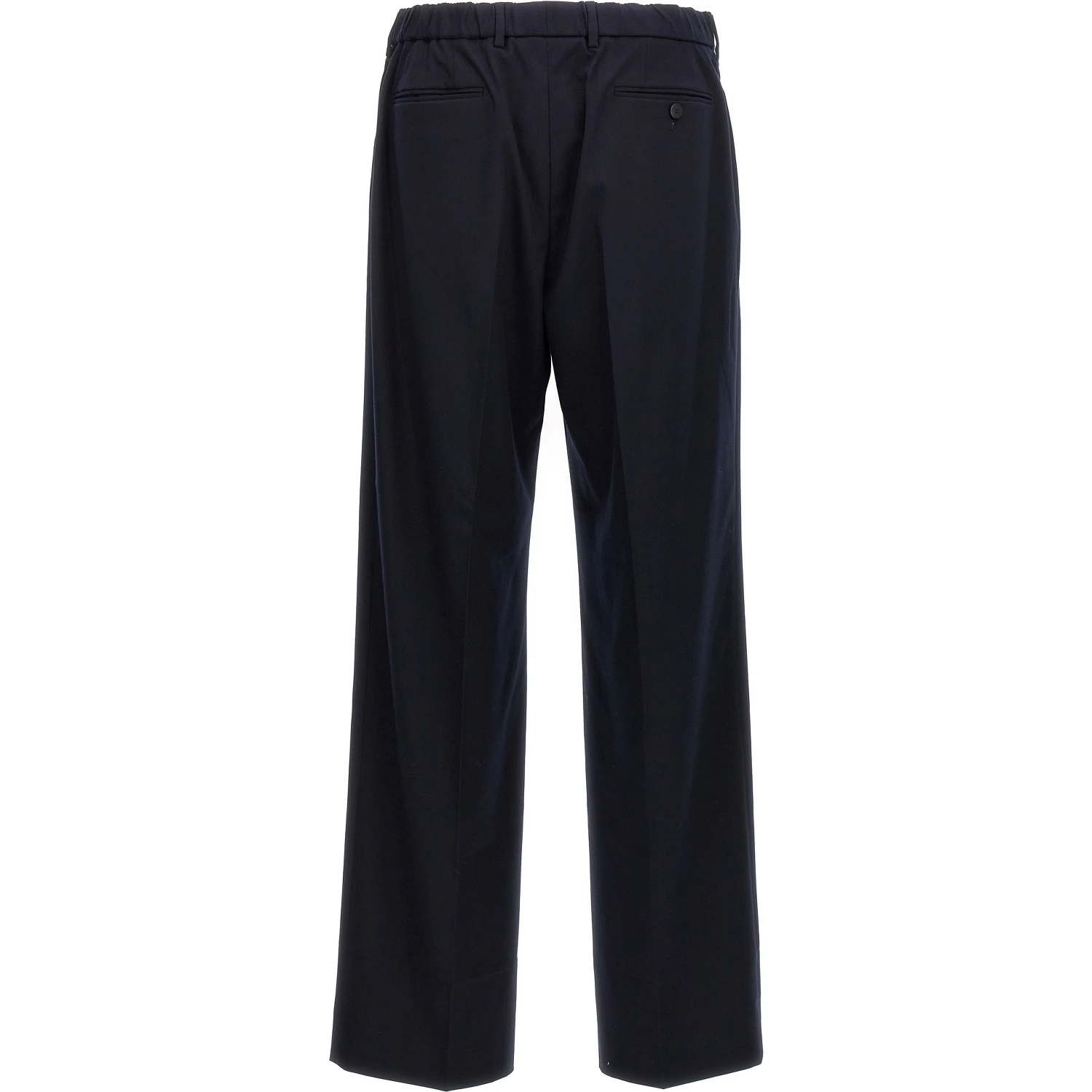 Blue Polyethylene Casual Pants