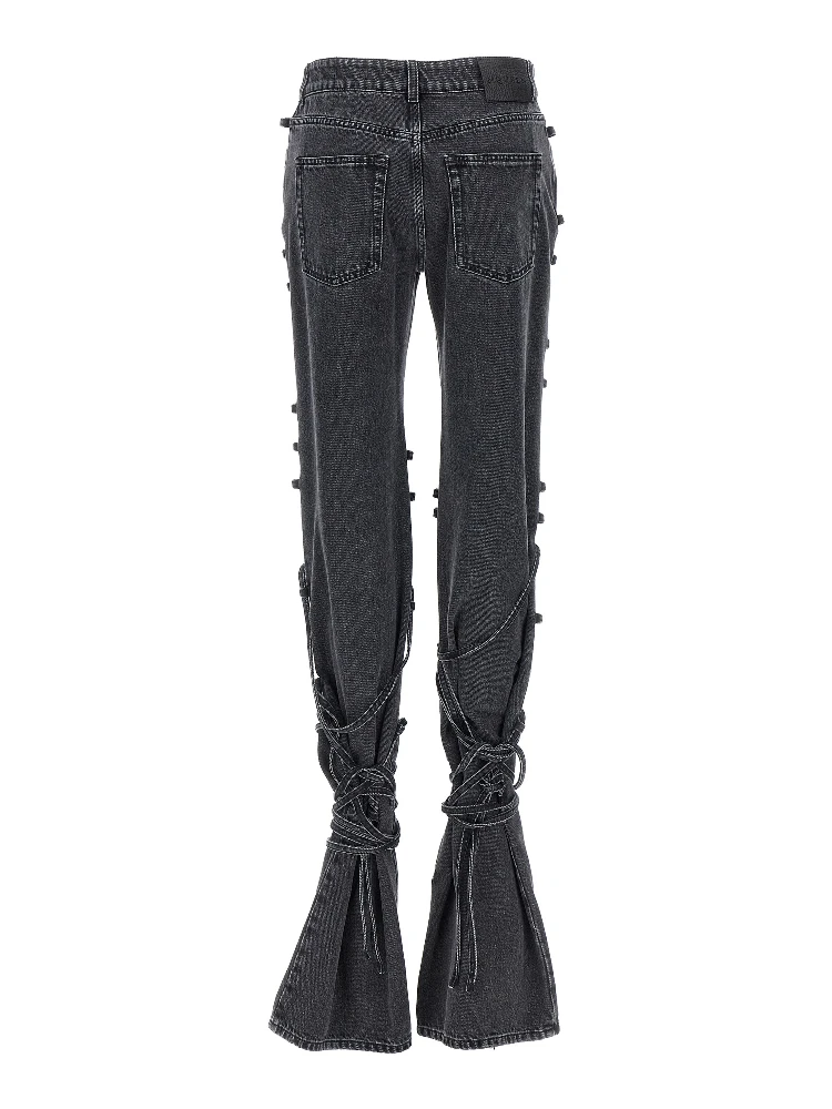 Black Cotton Flared Jeans alternative