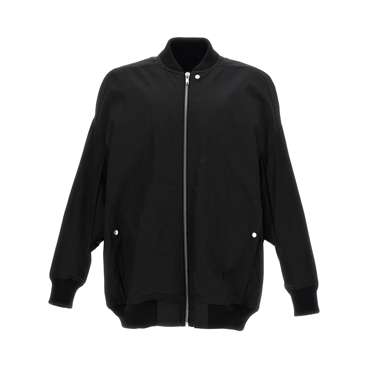 Black Nylon Bomber