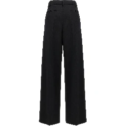 Black Virgin Wool Dress Pants