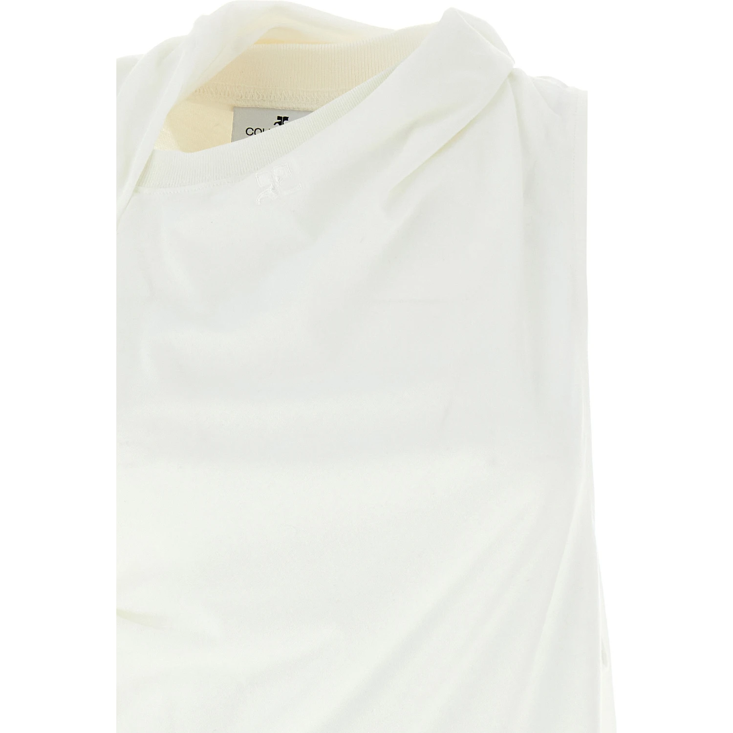 White Cotton Long Sleeve T-Shirt