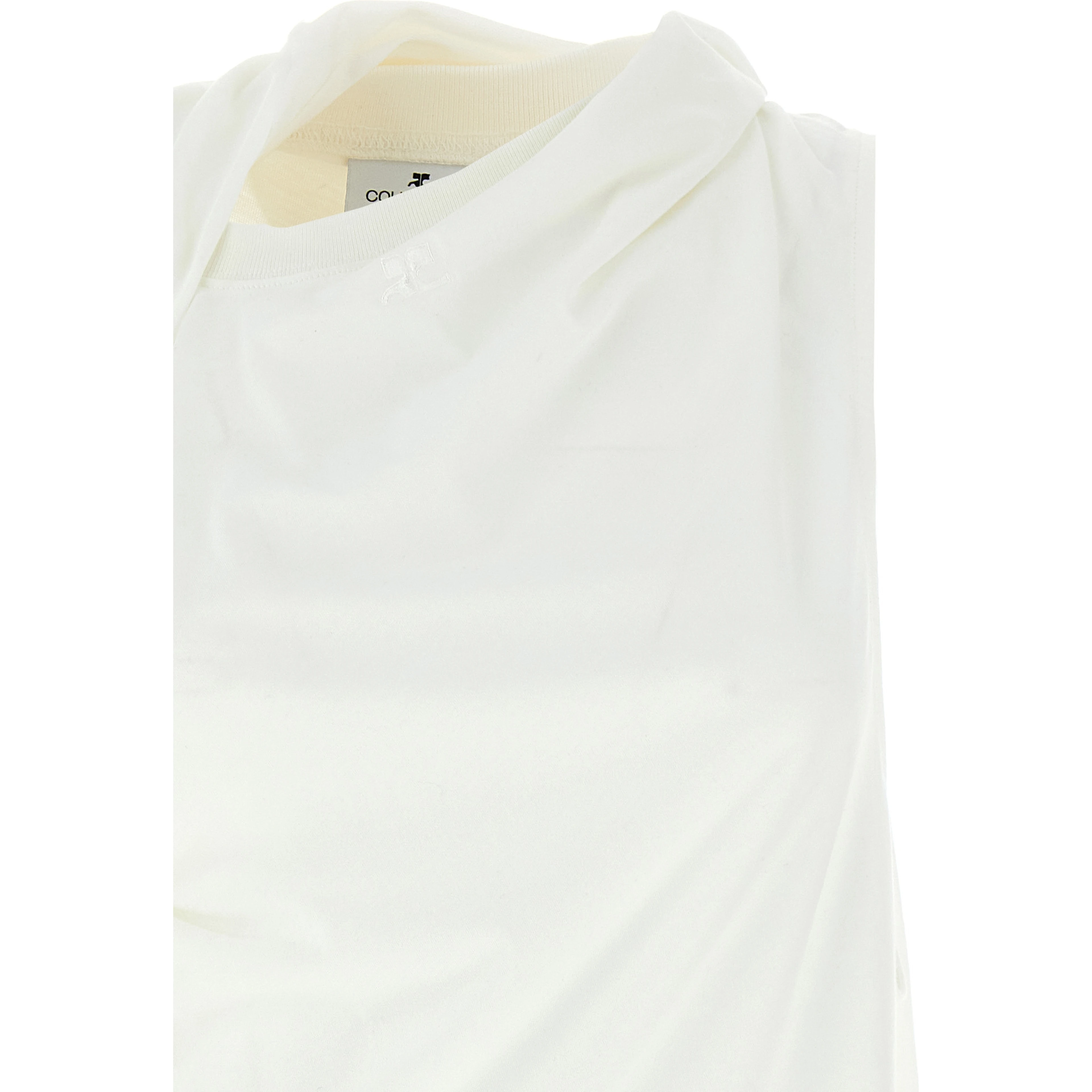 White Cotton Long Sleeve T-Shirt